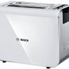 Bosch Styline TAT8611GB 2 Slot Stainless Steel Toaster, White