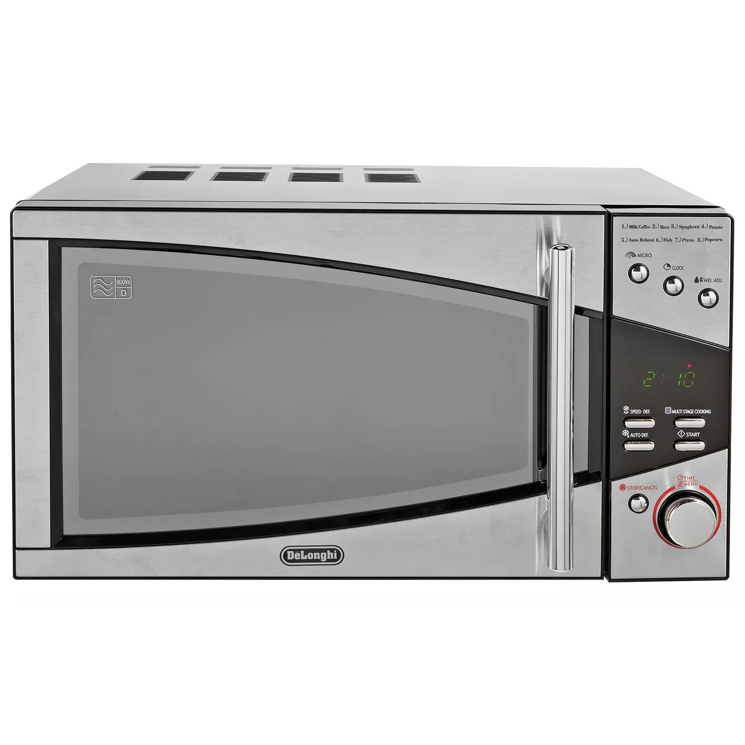 De’Longhi 800W Standard Microwave P80T5A – Black and Silver