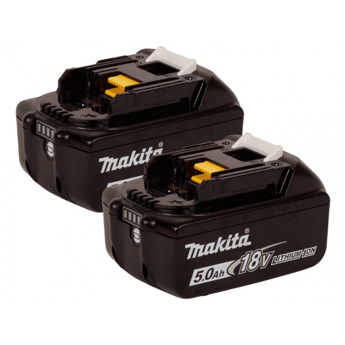 Makita bl1850bx2 18v 5ah lxt li-ion genuine makstar battery 2pk