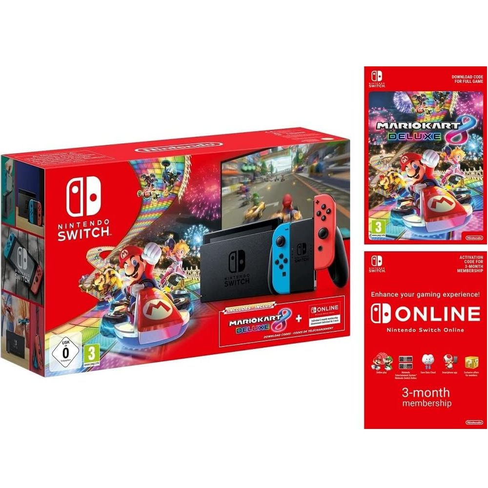 Nintendo Switch – Red/Blue – 2019 – Mario Kart 8 Deluxe